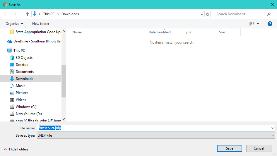Screenshot of the Windows Downloads folder