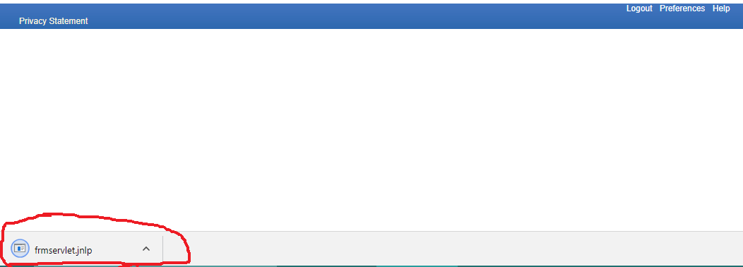 Screenshot of the Java file