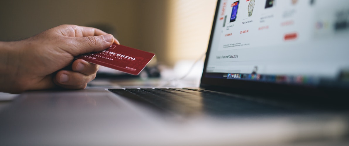 Man shopping online
