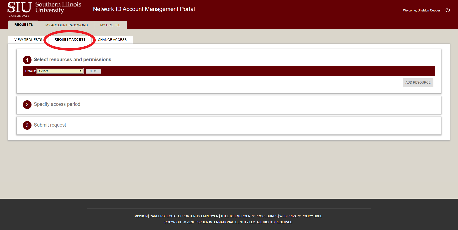 Request Access Button