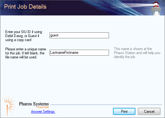 Screenshot of Pharos Guest login