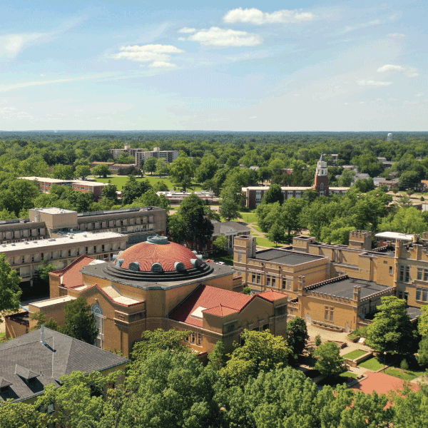 Aerial image of the SIUC campus