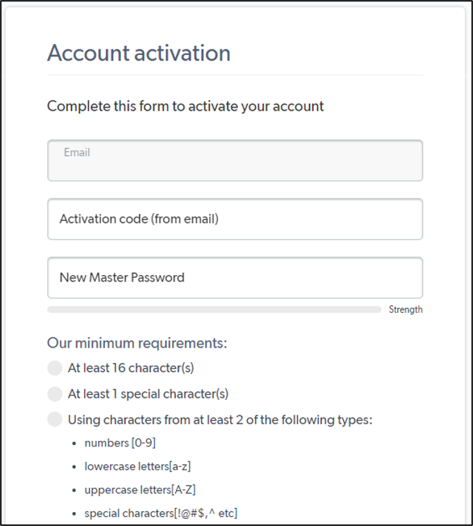 account activation