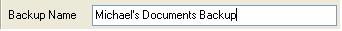 start by giving your backup a name