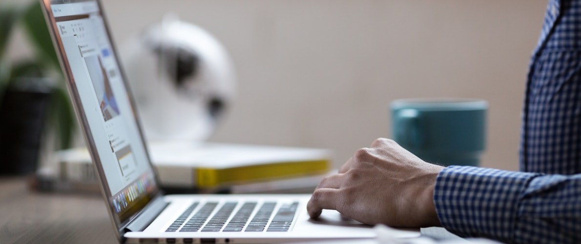 Man using a laptop