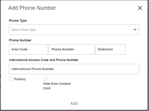 enter new phone number screen